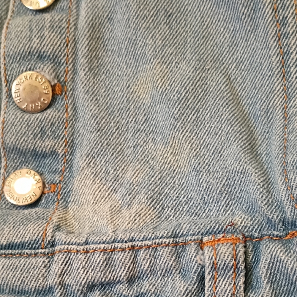 DKNY Light Blue Denim Girls' Overall Dress - Picture 6 of 7